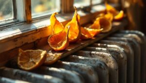 Statt Raumspray: Getrocknete Orangenschalen auf der Heizung duften natürlich