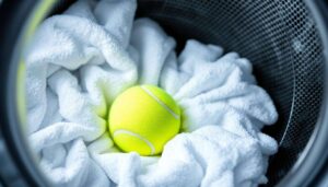 Der Tennisball-Trick: Warum Sie immer einen Tennisball zu den Handtüchern in den Trockner geben sollten