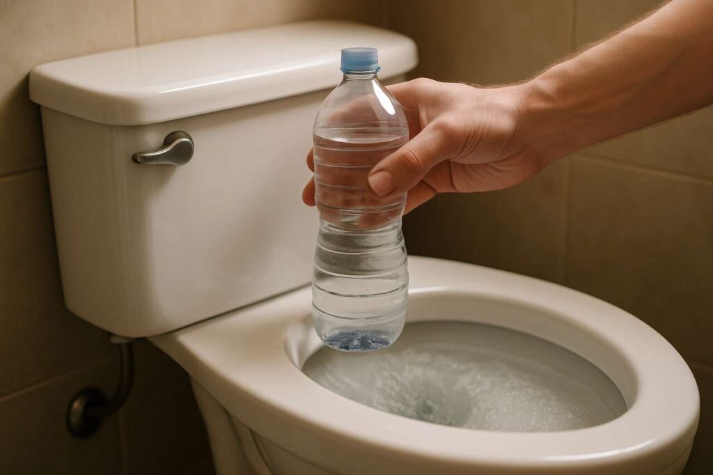 Wie eine einfache Flasche ein häufiges Problem mit langsam spülenden Toiletten löst